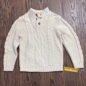 OshKosh Cream Cable Knit Sweater